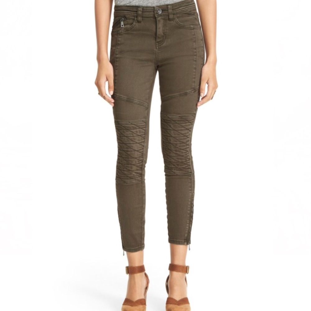 Free People Olive Army Jeans